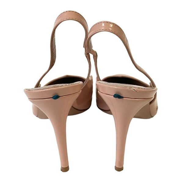 A.Bocca Nude Pink Sling Pump Heels  Pointed Toe Made in Italy in Size 37.5 - Picture 7 of 12